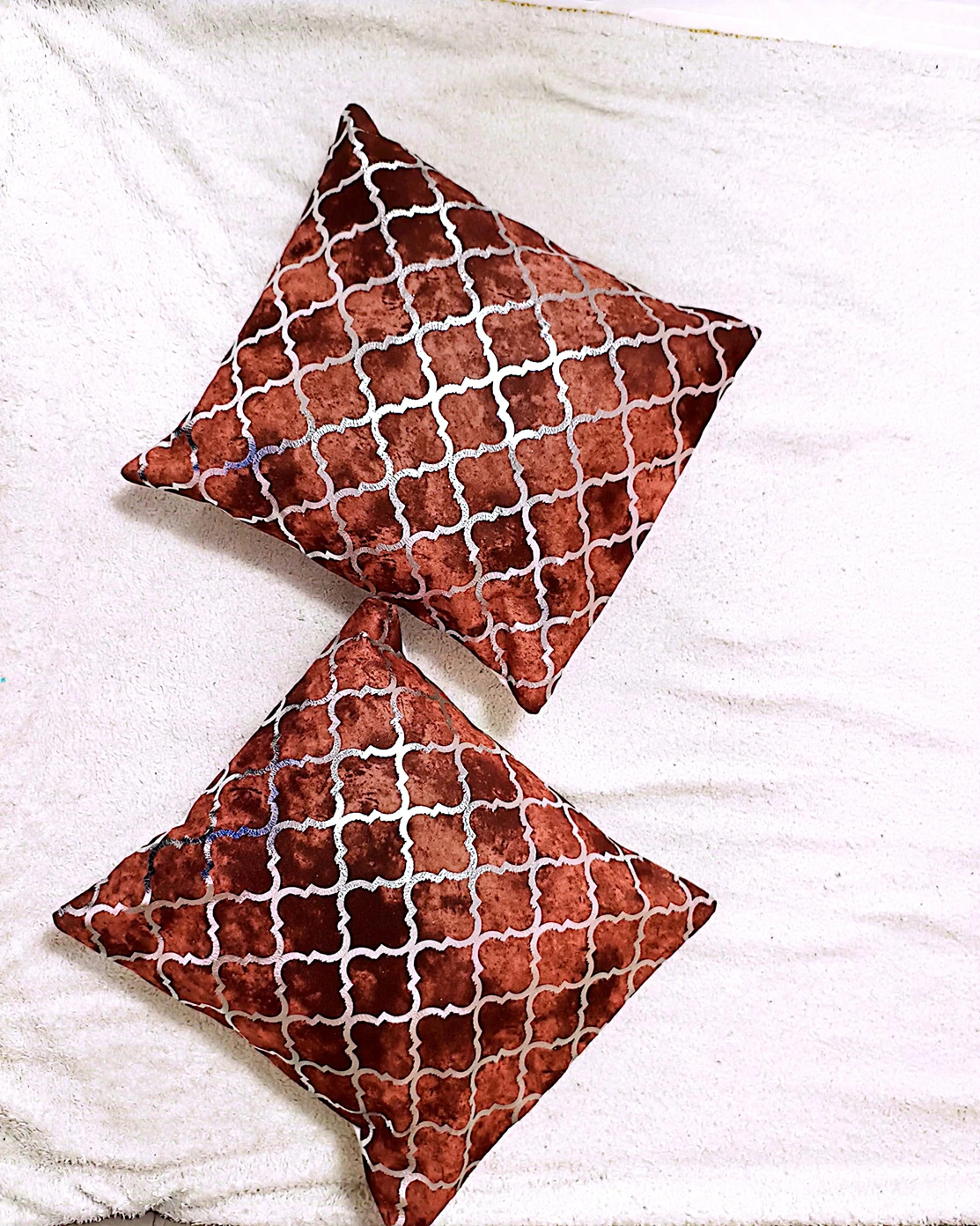 Set of 5 Elegant Cushion Covers with Geometric Pattern - Image 3