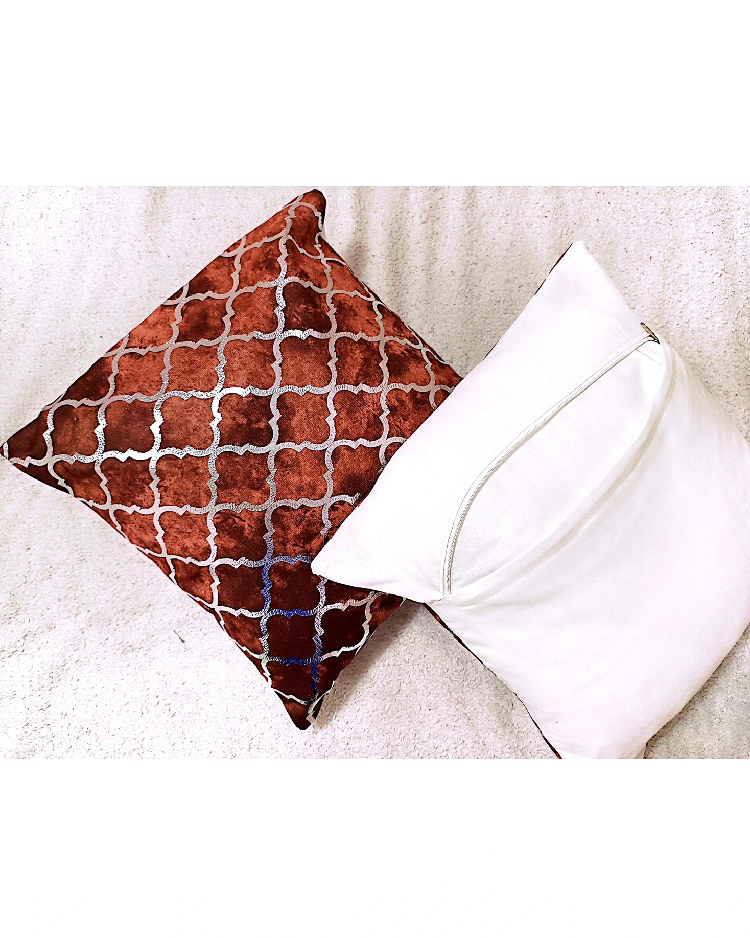Set of 5 Elegant Cushion Covers with Geometric Pattern - Image 6