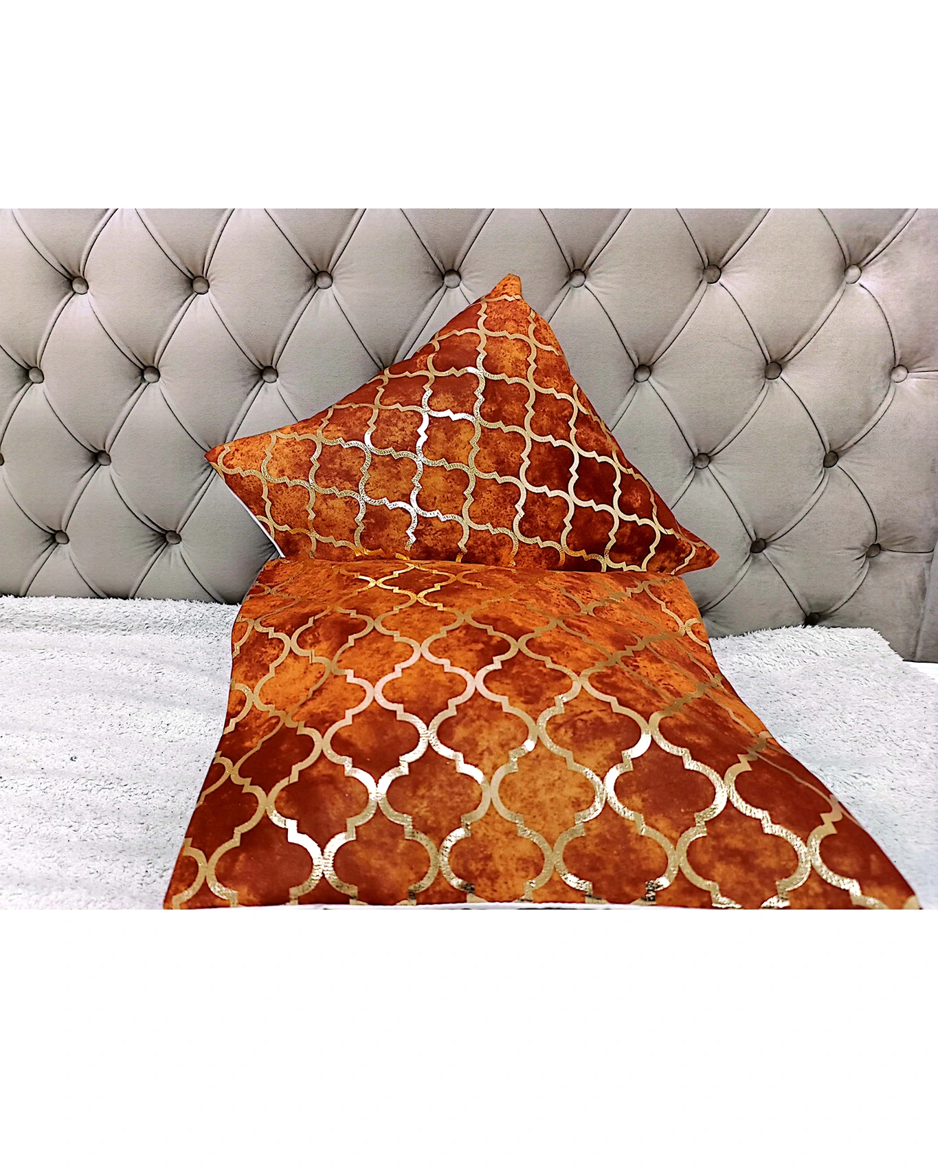 Set of 5 Elegant Cushion Covers with Geometric Pattern - Image 9