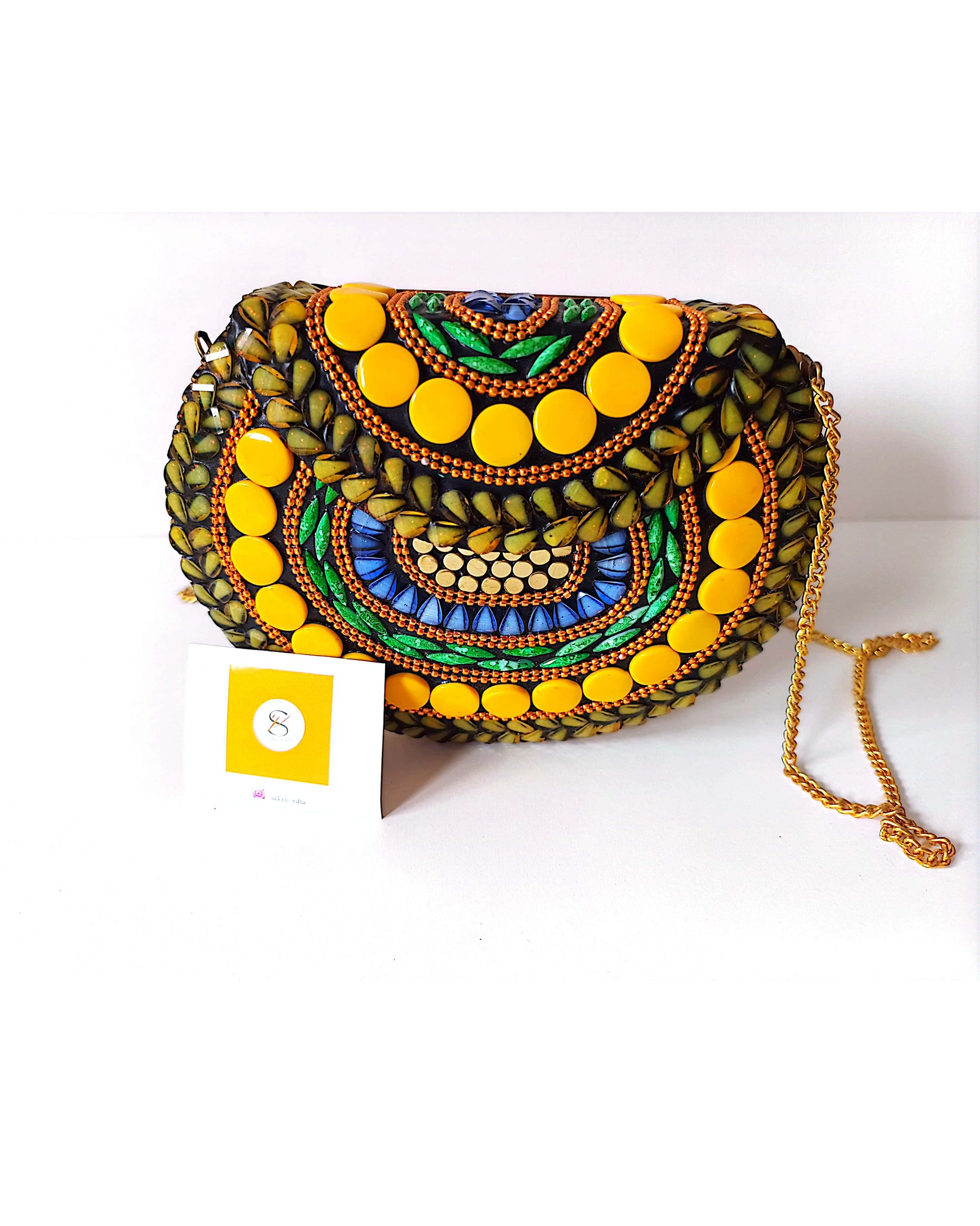 Women Trendy Metal Clutch Hand Bag - Image 21