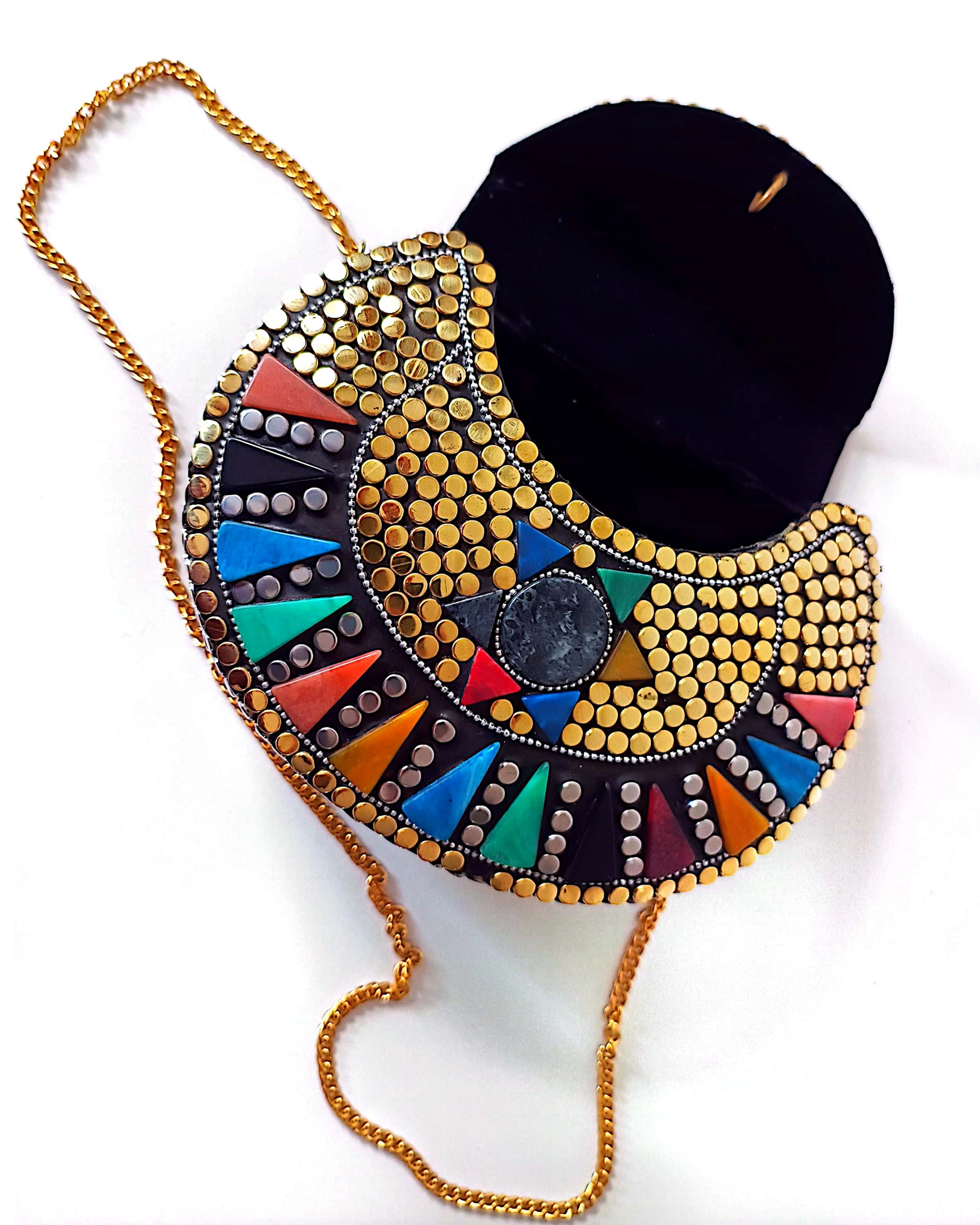 Women Trendy Metal Clutch Hand Bag - Image 25