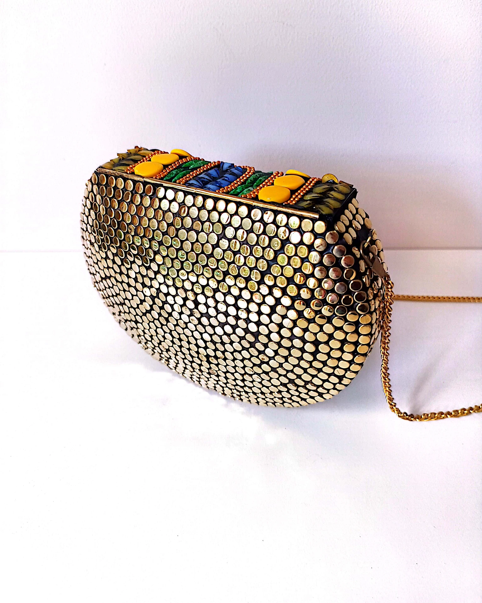 Women Trendy Metal Clutch Hand Bag - Image 27