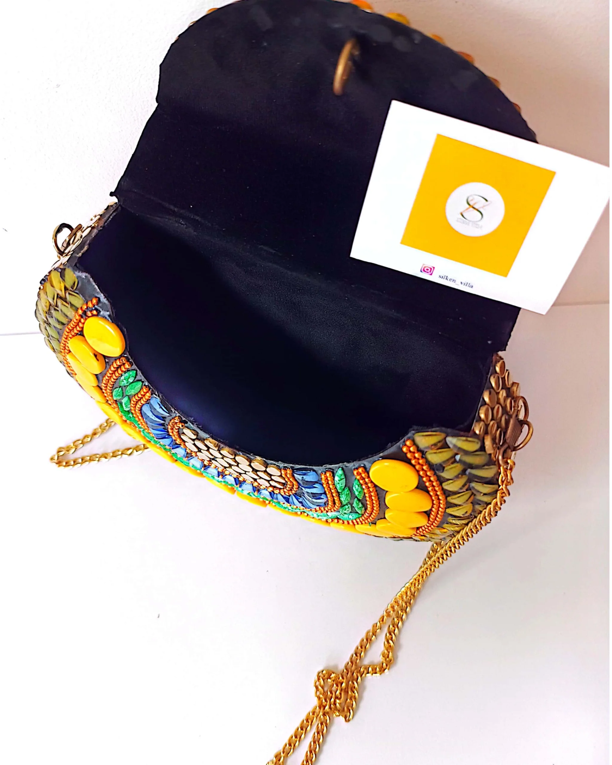 Women Trendy Metal Clutch Hand Bag - Image 7